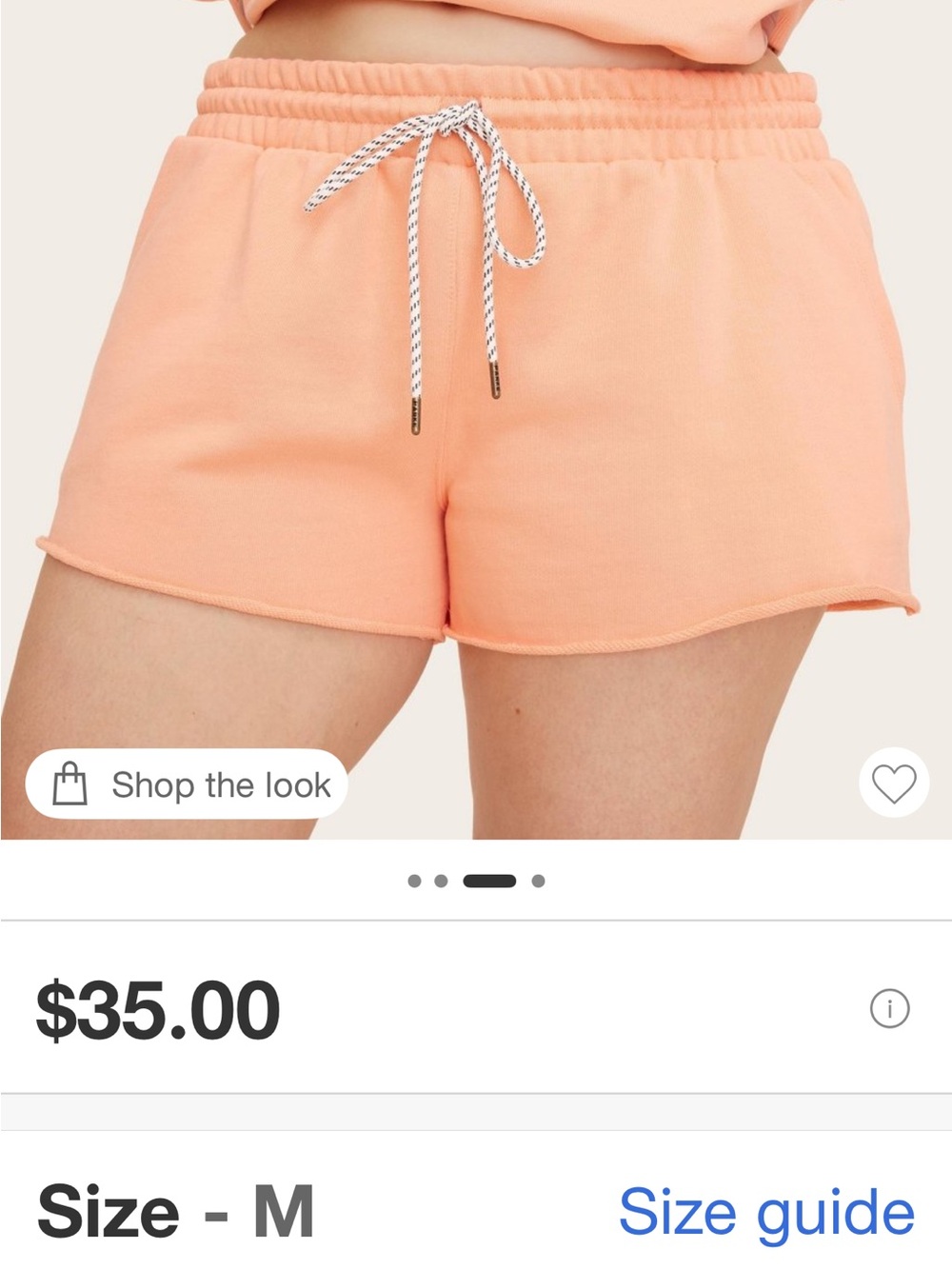 PARKÉ peach Orange Drawstring Shorts women’s size M